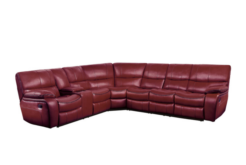 8480RED-4SC - 4-Piece Modular Reclining Sectional with Left Console