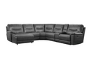 8490GRY-6LCRR - 6-Piece Modular Reclining Sectional with Left Chaise