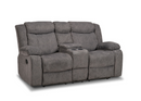 9084GRY-2C - Double Reclining Loveseat with Console