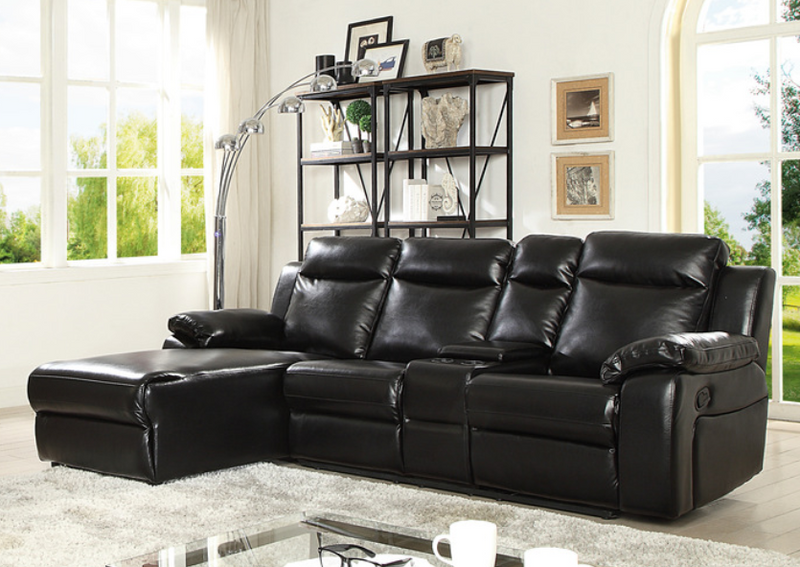 9110BLKSS - 2 pc Black Sectional