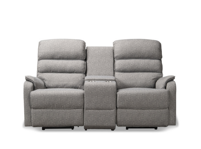 9129GRY-2SLT - Medical Lift and Recline Loveseat with Console