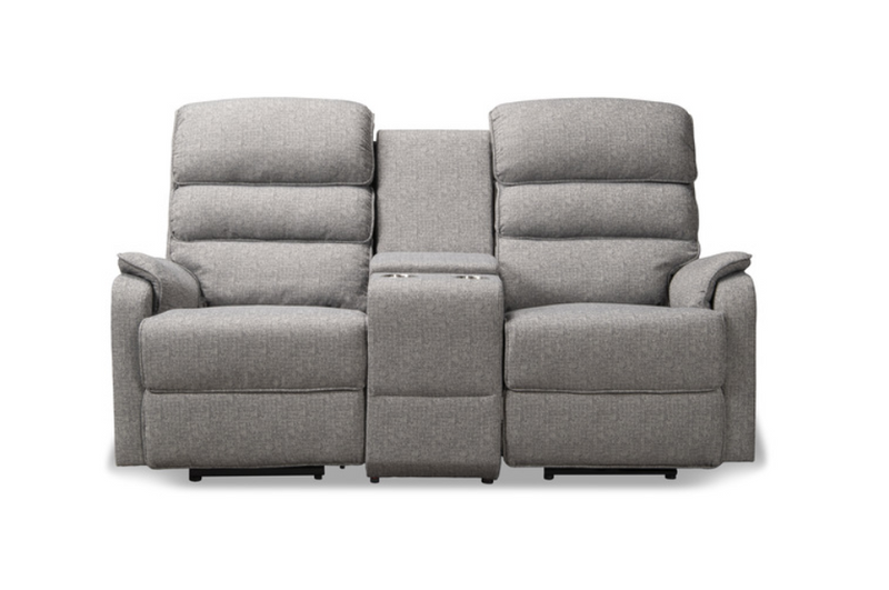 9129GRY-2SLT - Medical Lift and Recline Loveseat with Console