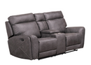 9265GRY-2C - Double Reclining Loveseat with Console