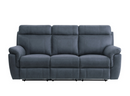 9301BUE-3 - Double Reclining Sofa with Drop-Down Cup Holders