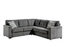 9311GY-SC - 3-Piece Sectional with Pull-out Bed and Pull-out Ottoman