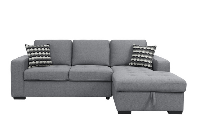 9313GY-22LRC - 2-Piece Sectional with Hidden Storage