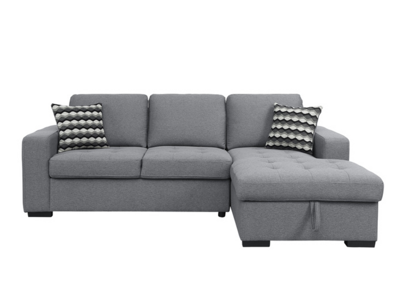 9313GY-22LRC - 2-Piece Sectional with Hidden Storage