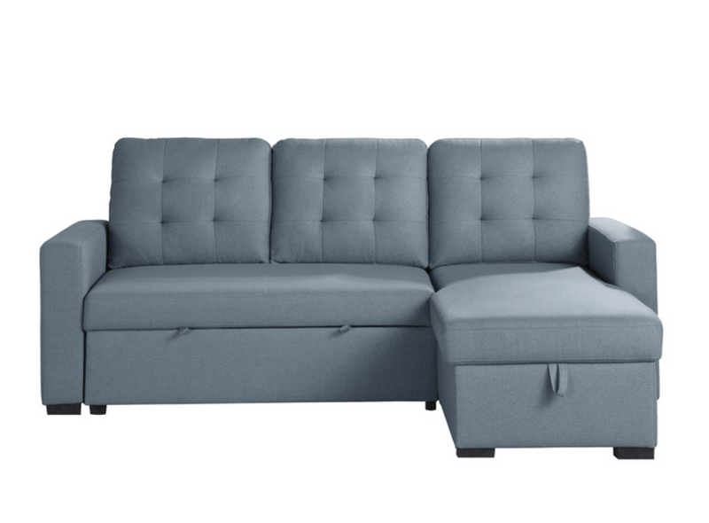 9314BU-SC - 2-Piece Reversible Sectional with Pull-out Bed and Hidden Storage