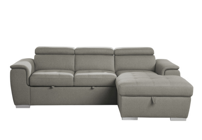 9355BR-22LRC - 2-Piece Sectional with Pull-out Bed and Adjustable Headrests