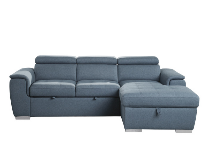 9355BU-22LRC - 2-Piece Sectional with Pull-out Bed and Adjustable Headrests