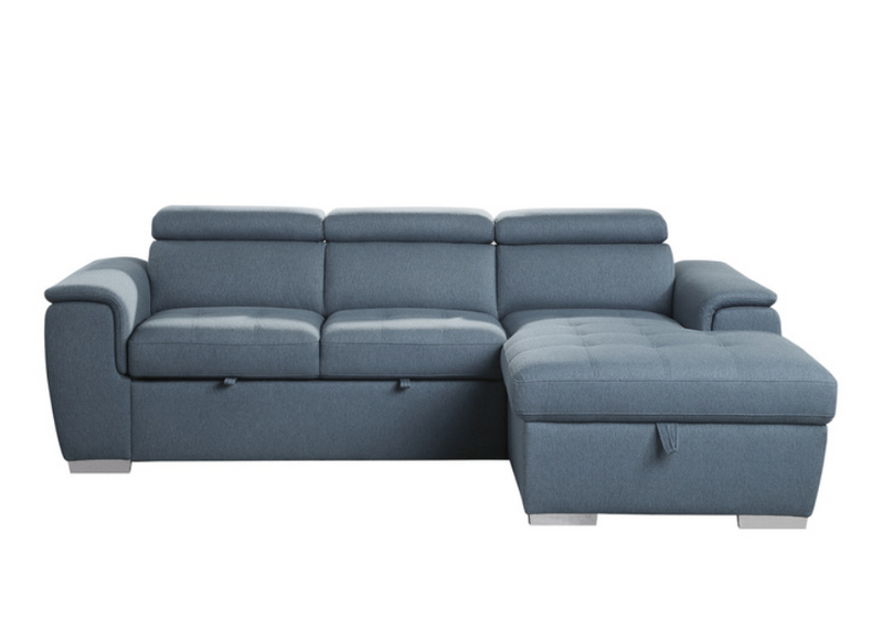 9355BU-22LRC - 2-Piece Sectional with Pull-out Bed and Adjustable Headrests