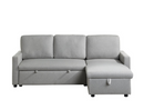 9359GRY-SC - 2-Piece Reversible Sectional with Pull-out Bed and Hidden Storage