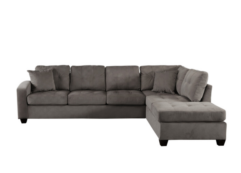 93670TPSS - 2-piece Reversible Sectional with 2 Pillows