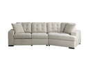 9401BEG-22LRU - 2-Piece Sectional with Pull-out Ottoman