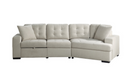 9401BEG-22LRU - 2-Piece Sectional with Pull-out Ottoman