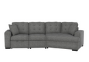 9401GRY-22LRU - 2-Piece Sectional with Pull-out Ottoman