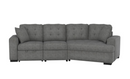 9401GRY-22LRU - 2-Piece Sectional with Pull-out Ottoman
