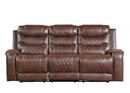 9405BR-3 - Double Reclining Sofa with Drop-Down Cup Holders, Receptacles and USB ports