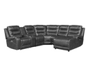 9405GY-6LRRC - 6-Piece Modular Power Reclining Sectional with Right Chaise