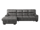 9407DG-2LC3R - 2-Piece Sectional with Pull-out Bed and Left Chaise with Hidden Storage