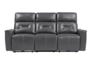 9446GY-3PW - Power Double Reclining Sofa with USB ports