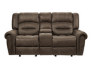 9467BR-2 - Double Glider Reclining Love Seat with Center Console