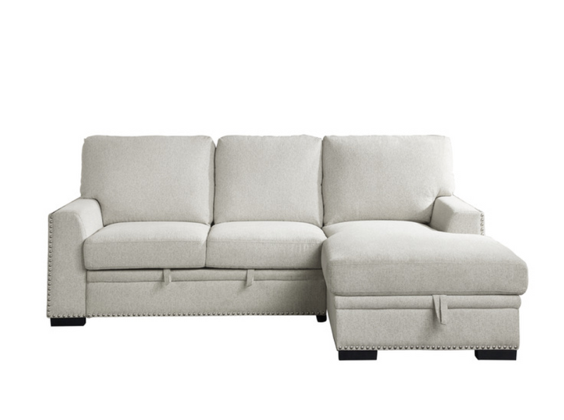 9468BE-2RC2L - 2-Piece Sectional with Pull-out Bed and Right Chaise with Hidden Storage