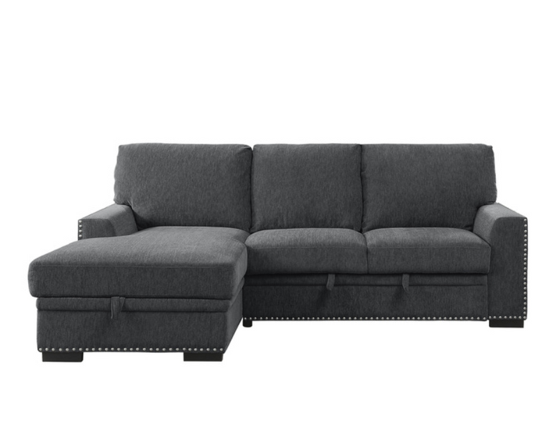 9468CC-2LC2R - 2-Piece Sectional with Pull-out Bed and Left Chaise with Hidden Storage