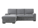9468DG-2LC2R - 2-Piece Sectional with Pull-out Bed and Left Chaise with Hidden Storage