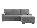 9468DG-2RC2L - 2-Piece Sectional with Pull-out Bed and Right Chaise with Hidden Storage