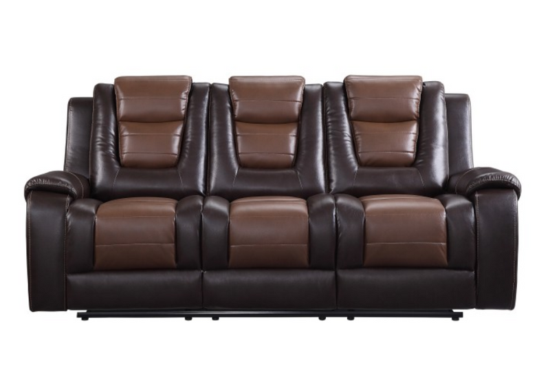 9470BR-3 - Double Reclining Sofa with Drop-Down Cup Holders