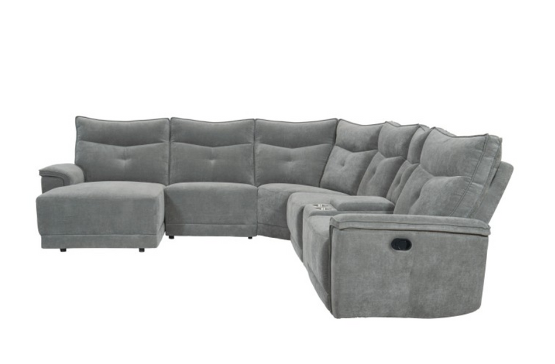 9509DG-65LRR - 6-Piece Modular Reclining Sectional with Left Chaise