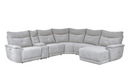 9509MGY-6LRPWH5R - 6-Piece Modular Power Reclining Sectional with Power Headrest and Right Chaise