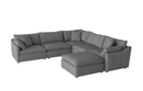 9544GY-6OT - 6-Piece Modular Sectional with Ottoman