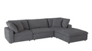 9546GY-4OT - 4-Piece Modular Sectional wit Ottoman