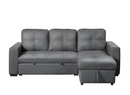 9569NFGY-SC - 2-Piece Reversible Sectional with Pull-out Bed and Hidden Storage