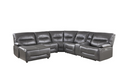 9579GRY-6LCRRPW - 6-Piece Power Reclining Sectional with Left Chaise
