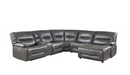 9579GRY-6LRRCPW - 6-Piece Power Reclining Sectional with Right Chaise