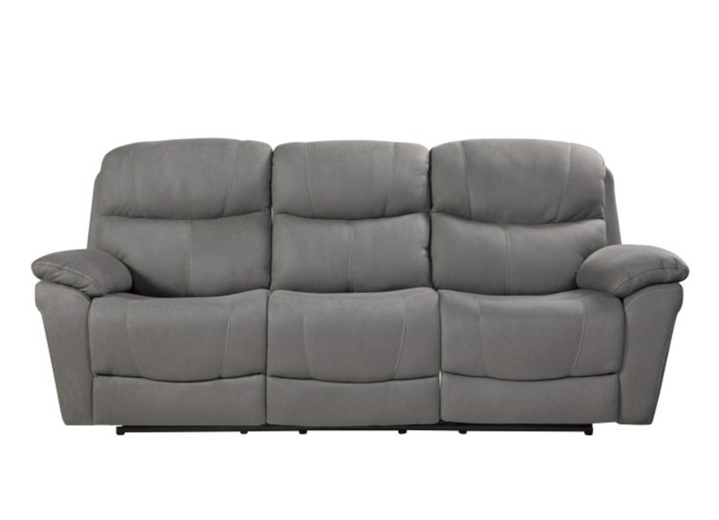 9580GY-3PWH - Power Double Reclining Sofa with Power Headrests