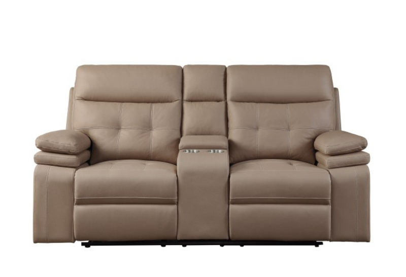 9590BR-2 - Double Reclining Love Seat with Center Console