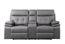 9590GY-2 - Double Reclining Love Seat with Center Console