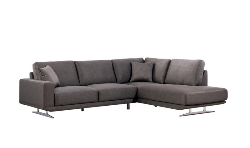 96223GYSSR - 2-piece Sectional with Right Side Chaise and 2 Throw Pillows