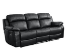9724BLK-3 - Double Reclining Sofa with Center Drop-Down Cup Holders