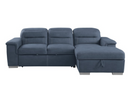 9808BUE-SC - 2-Piece Sectional with Pull-out Bed and Hidden Storage