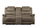 9848BR-2PWH - Power Double Reclining Love Seat with Center Console, Power Headrests and USB Ports