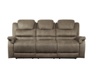 9848BR-3PWH - Power Double Reclining Sofa with Power Headrests, Drop-Down Cup Holders, Receptacles and USB Ports