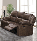 9849BRW-3 - Motion Sofa with Drop Down Table