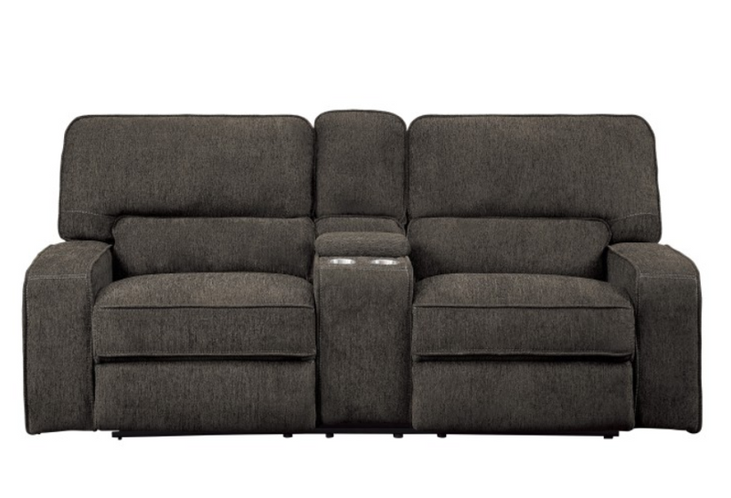 9849CH-2 - Double Reclining Love Seat with Center Console