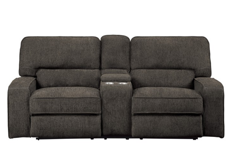 9849CH-2PWH - Power Double Reclining Love Seat with Center Console, Power Headrests and USB Ports