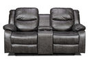 9849GRY-2C - Motion Glider Loveseat with Console